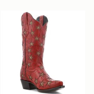 Black Star Women's Marfa Star Inlay Studded Cowboy Boots - size 8.5 - never worn